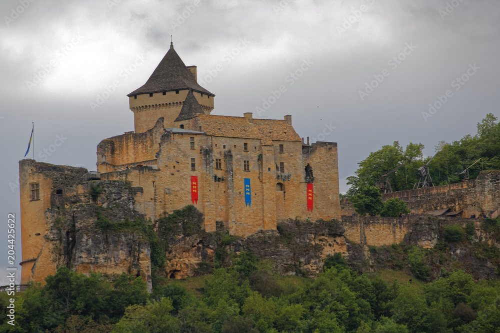 Beynac Castle and Tournepique Bridge, Black perigord, Dordogne 