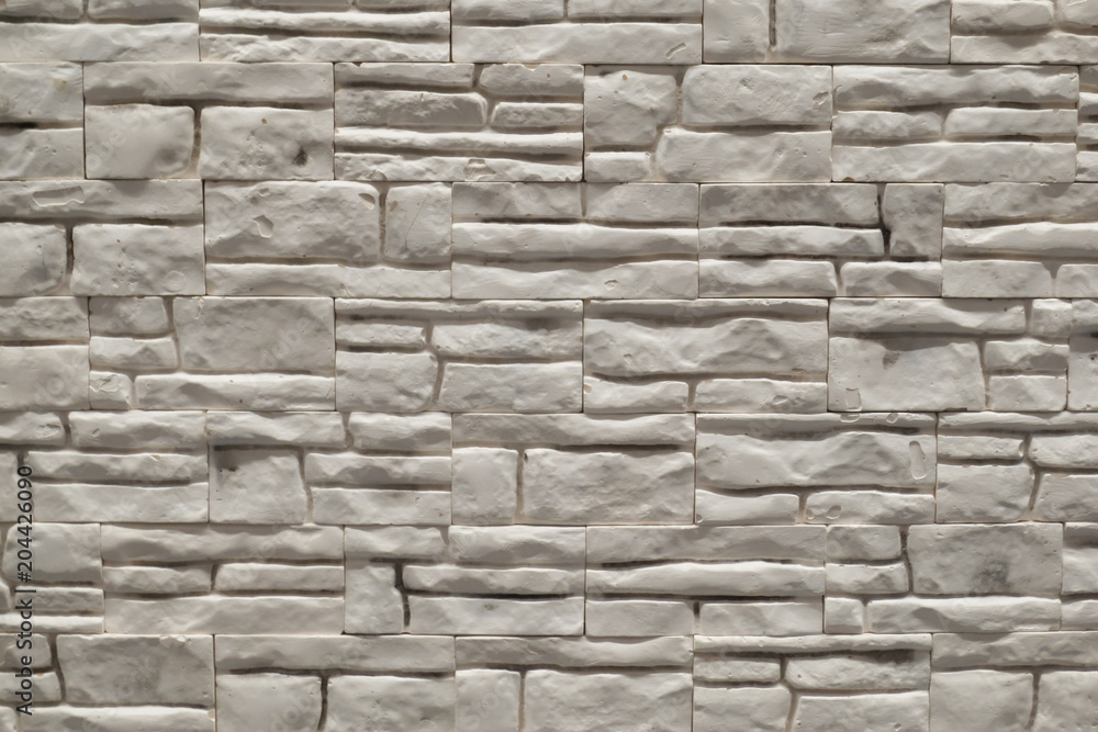 Obraz premium Cream wall tiles with stone texture