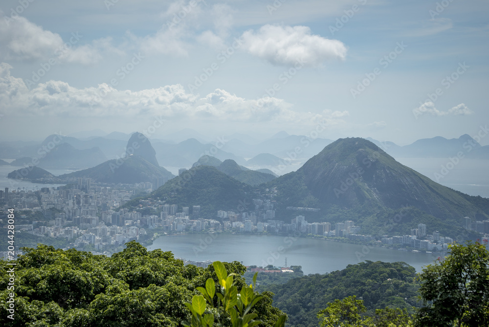 Rio De Janeiro City View from the toop of the Hill