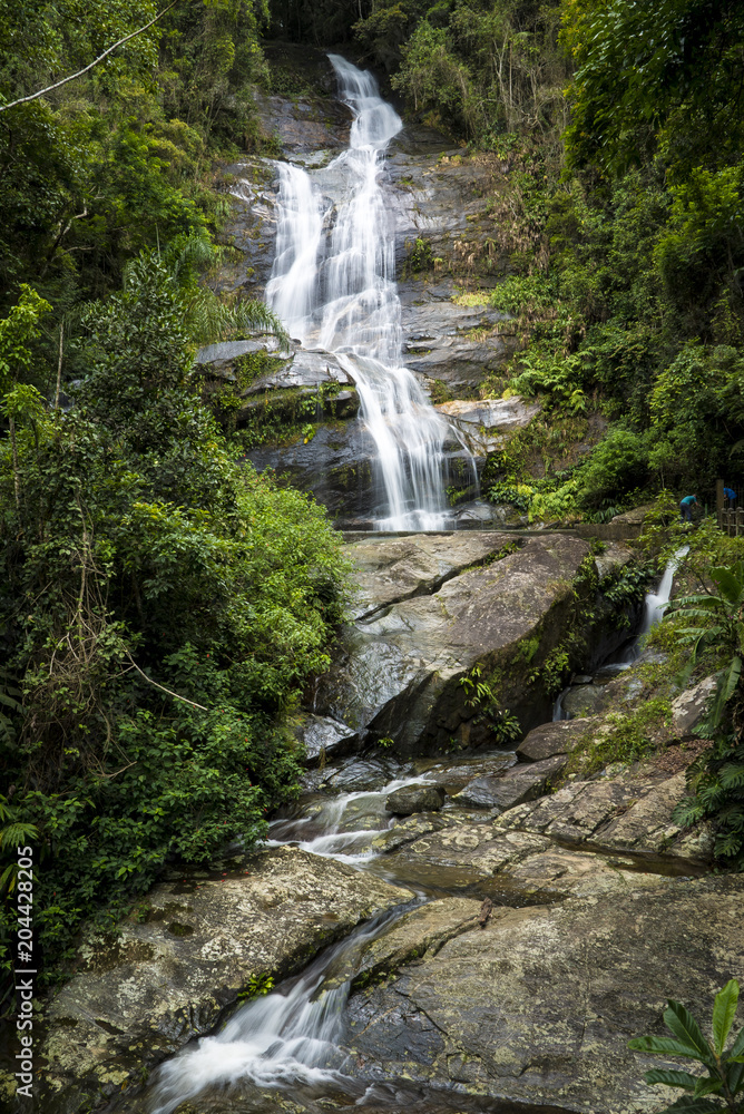 Rio De Janeiro Brazil Waterfall in Tijuca Forest