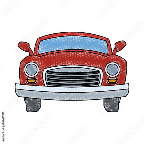 Old car frontview vector illustration graphic design