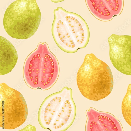 Seamless guava fruits