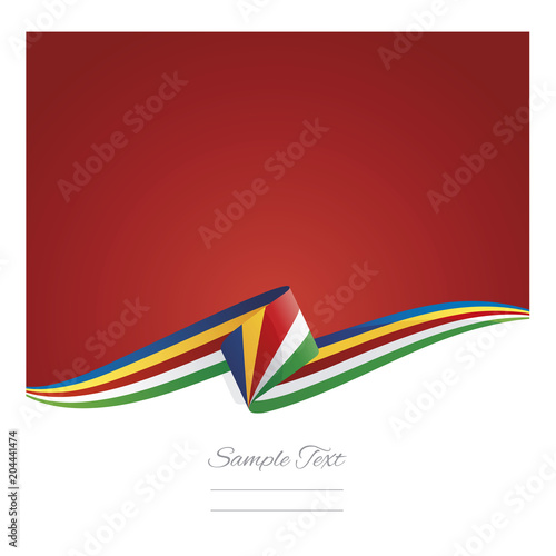 New abstract Seychelles flag ribbon