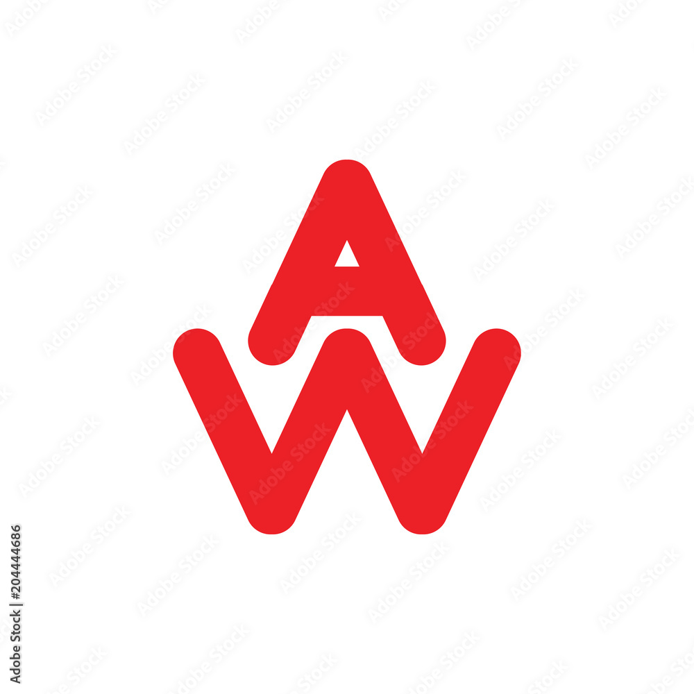 AW letter logo AW letter logo