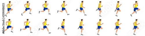 man run cycle and jogging animation spite sheet