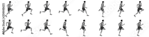 man run cycle and jogging animation spite sheet