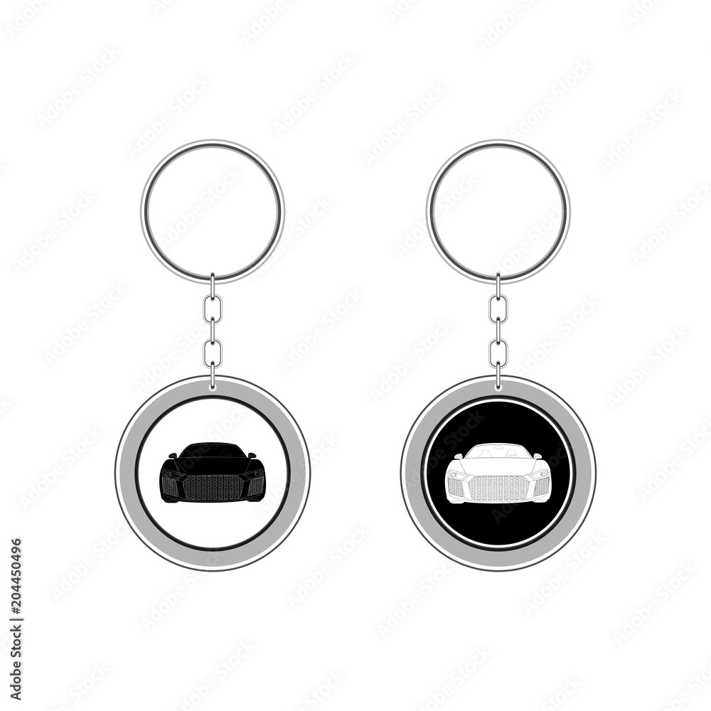 Flat set key chain for car Flat set key chain for car