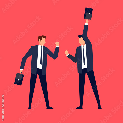 Quarrel between two businessmen.