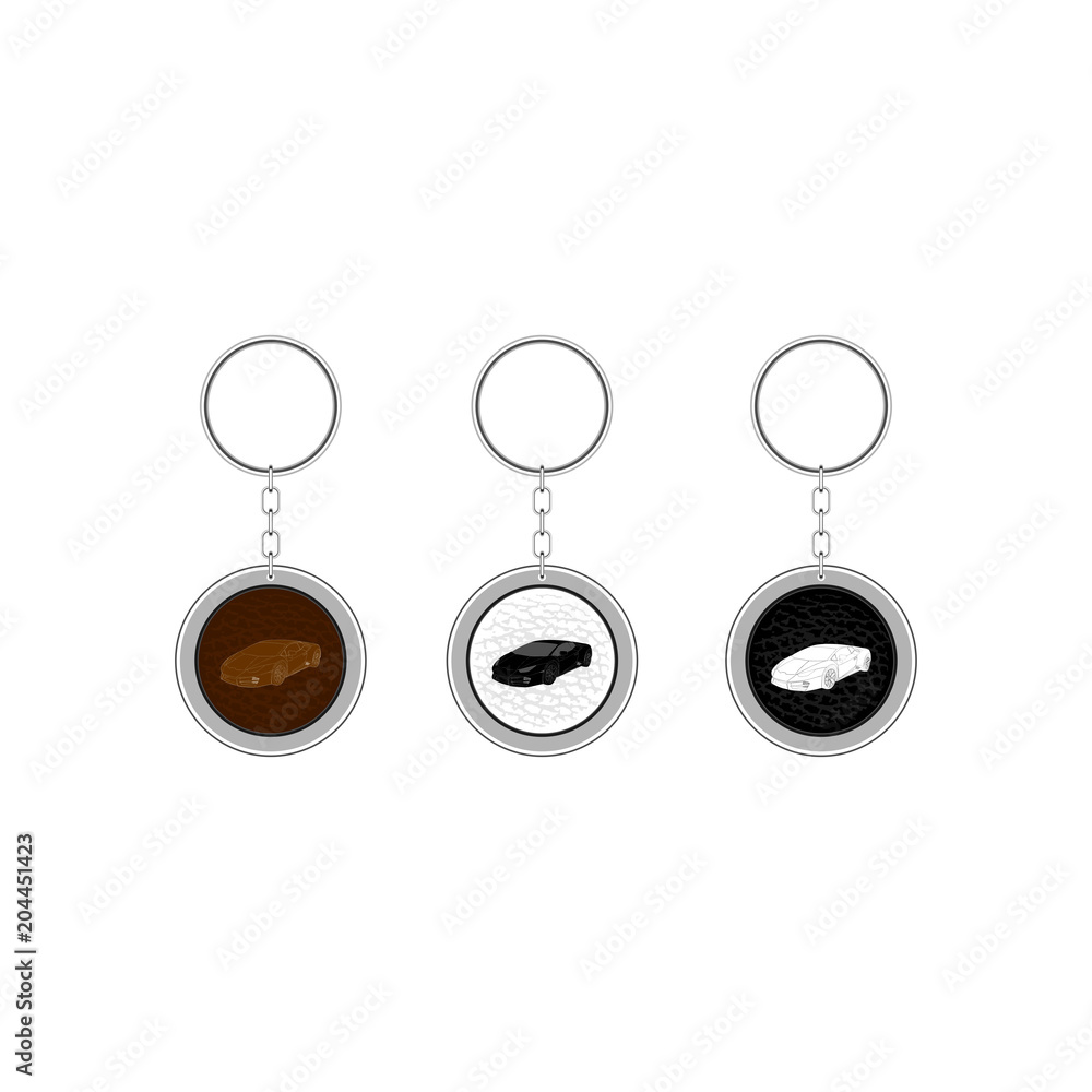Flat set key chain for car Flat set key chain for car