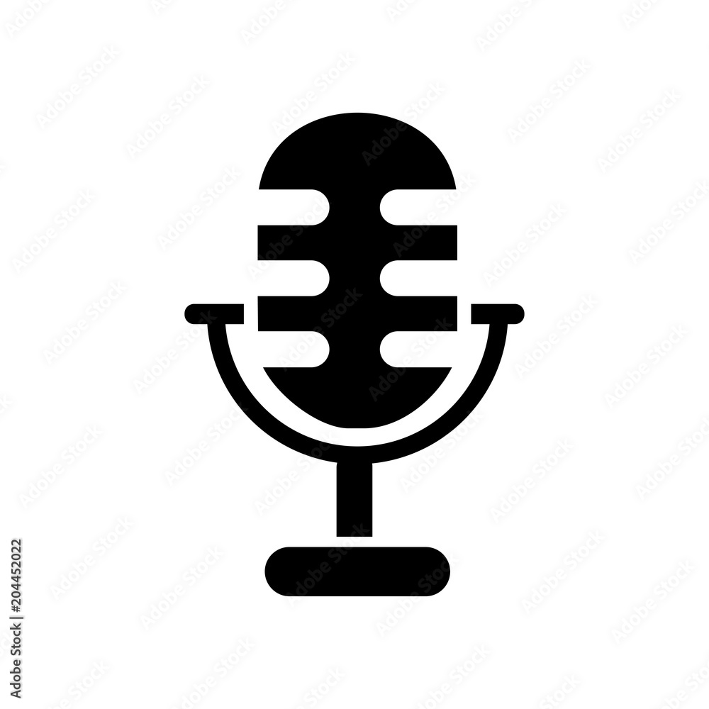 Microphone icon. Illustration Microphone icon. Illustration
