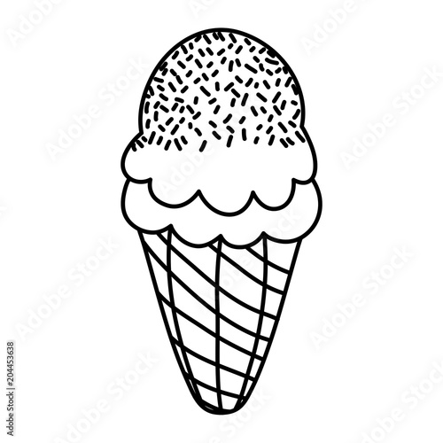 line sweet icre cream in the cone dessert photo