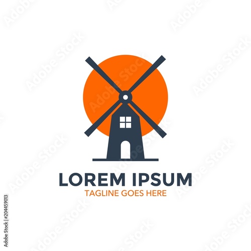windmill logo. icon. vector illustration