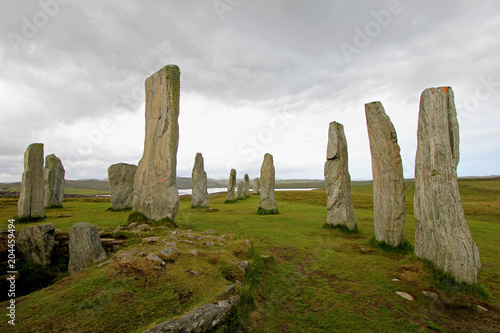 Callanish or Calanais standing stone circle, Callanish, Isle of Lewis, Scotland, United Kingdom, UK, Europe