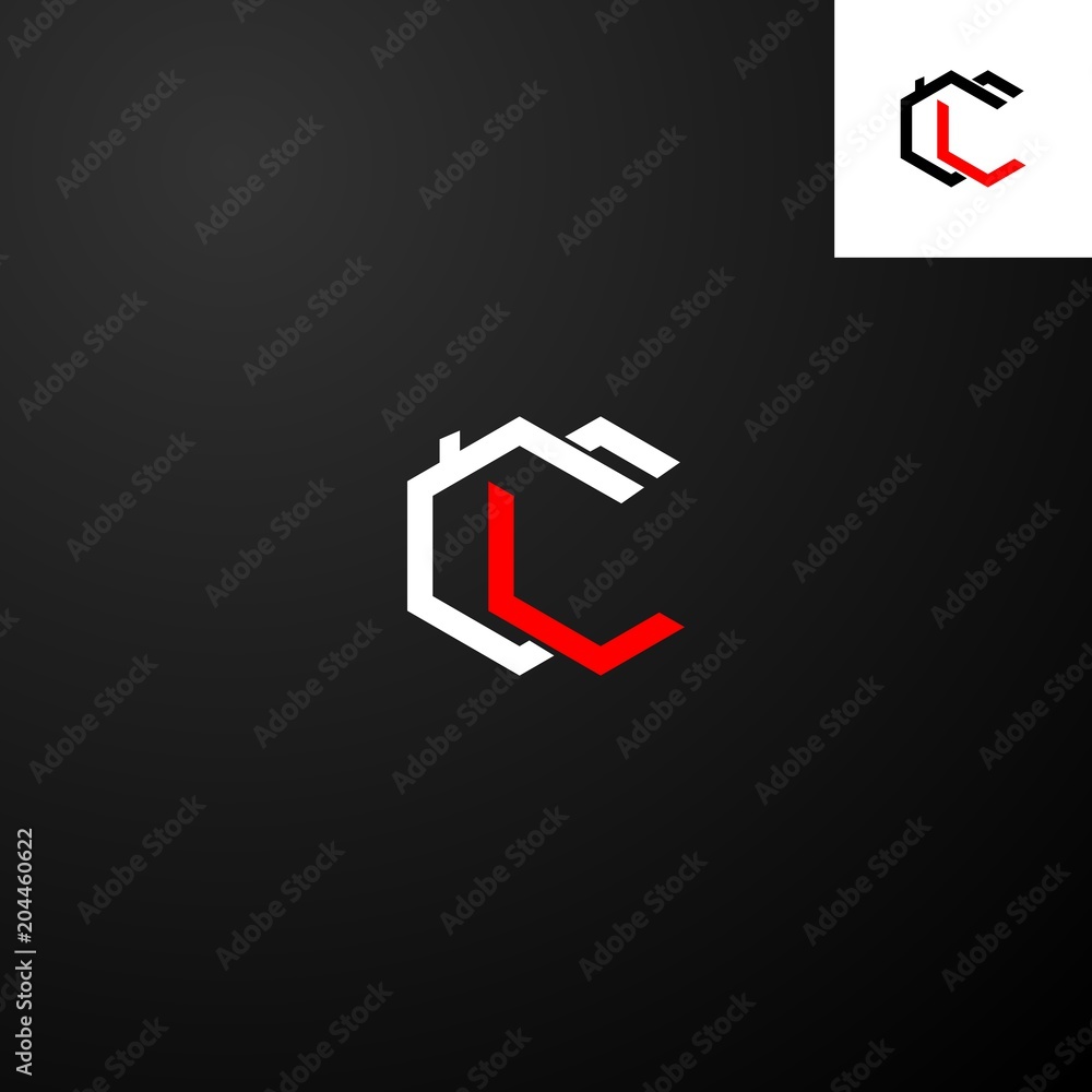 Letter CC Hexagon Home Construction Creative Logo, Initial Letter CC House Logo, Hexagonal Letter CC Hexagon Home Construction Creative Logo, Initial Letter CC House Logo, Hexagonal