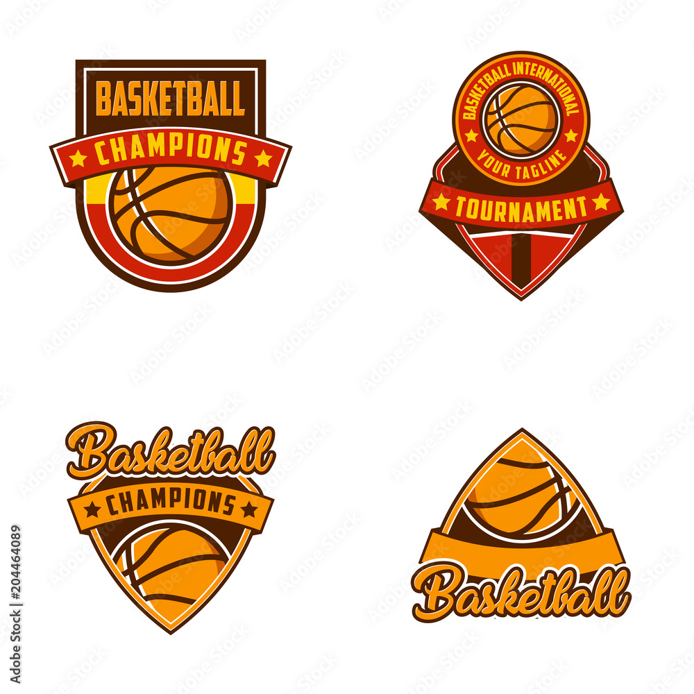 Obraz premium basketball logo badge sports, emblem