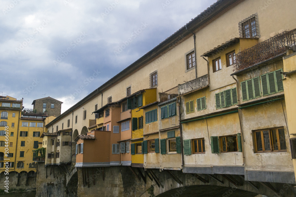 Florence Italy - SEPTEMBER 7, 2016. Bridge Ponte Vecchio