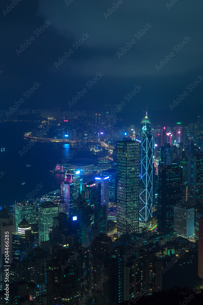 Cyberpunk Hong Kong city at night Cyberpunk Hong Kong city at night