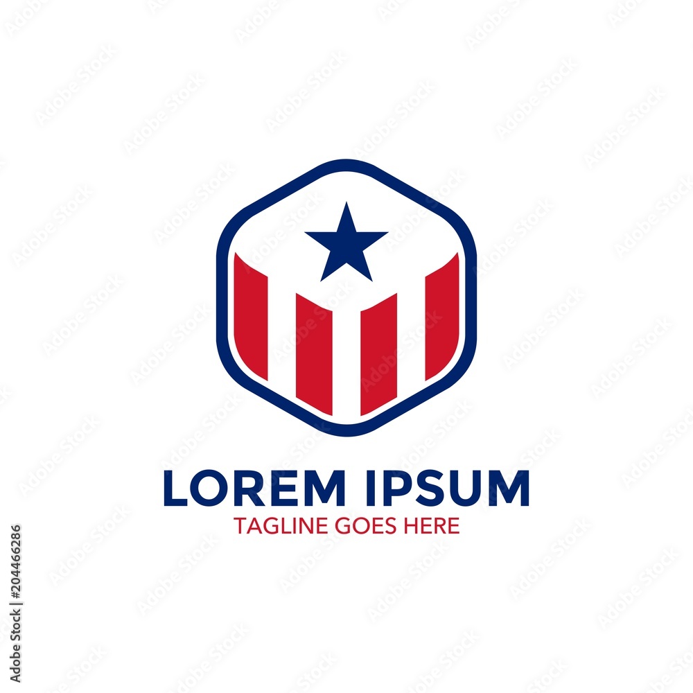 America theme logo. icon. vector illustration America theme logo. icon. vector illustration