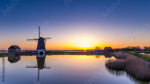 Dutch WindmIll  during sunset