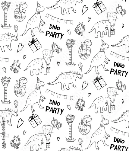 Tapety Wzór z dinozaurami kreskówek