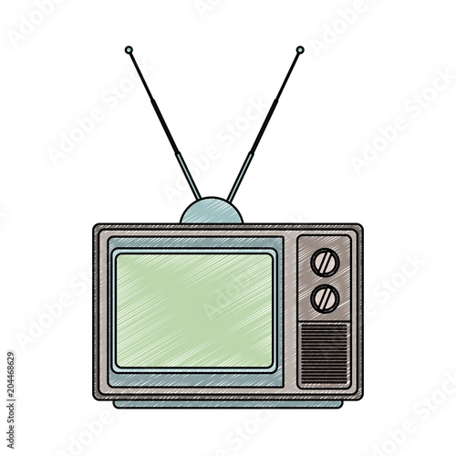 Old television symbol vector illustration graphic design