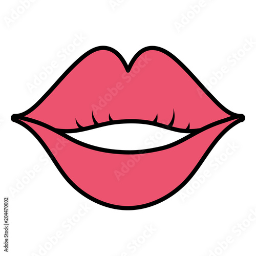 color woman smile with beauty lips style