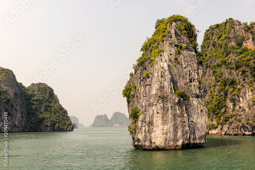 Beautiful panorama of Halong Bay in Vietnam