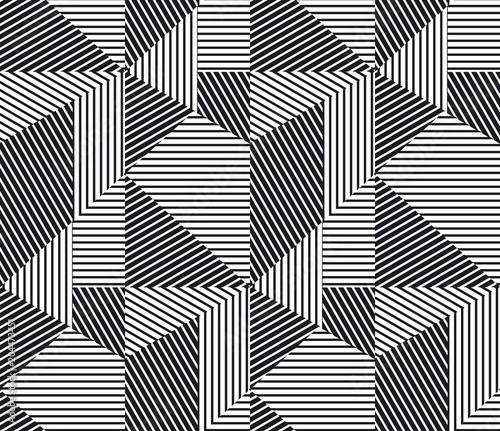 complex geometric stripes seamless pattern.