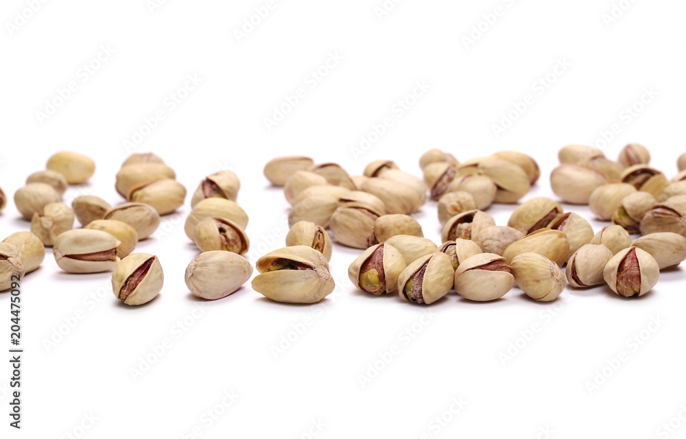 Pistachios isolated on white background Pistachios isolated on white background