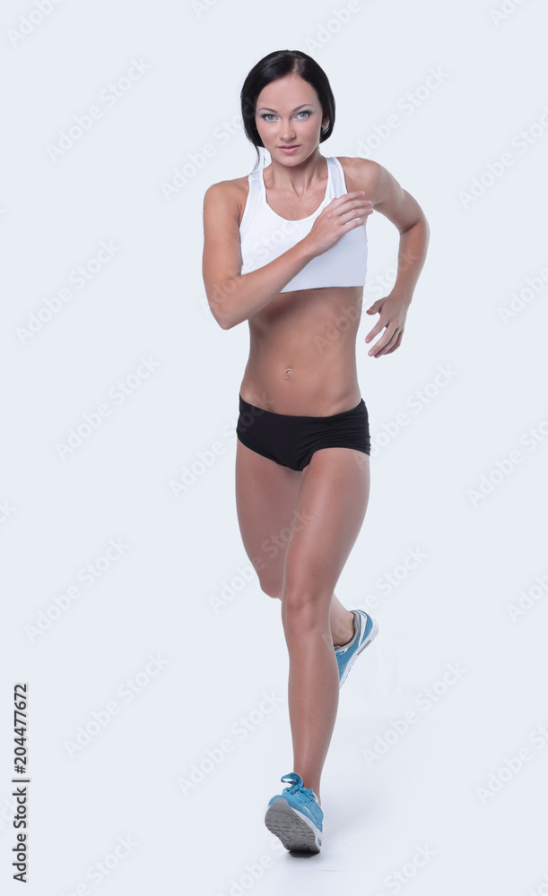 Attractive woman engaged in aerobic exercise Attractive woman engaged in aerobic exercise