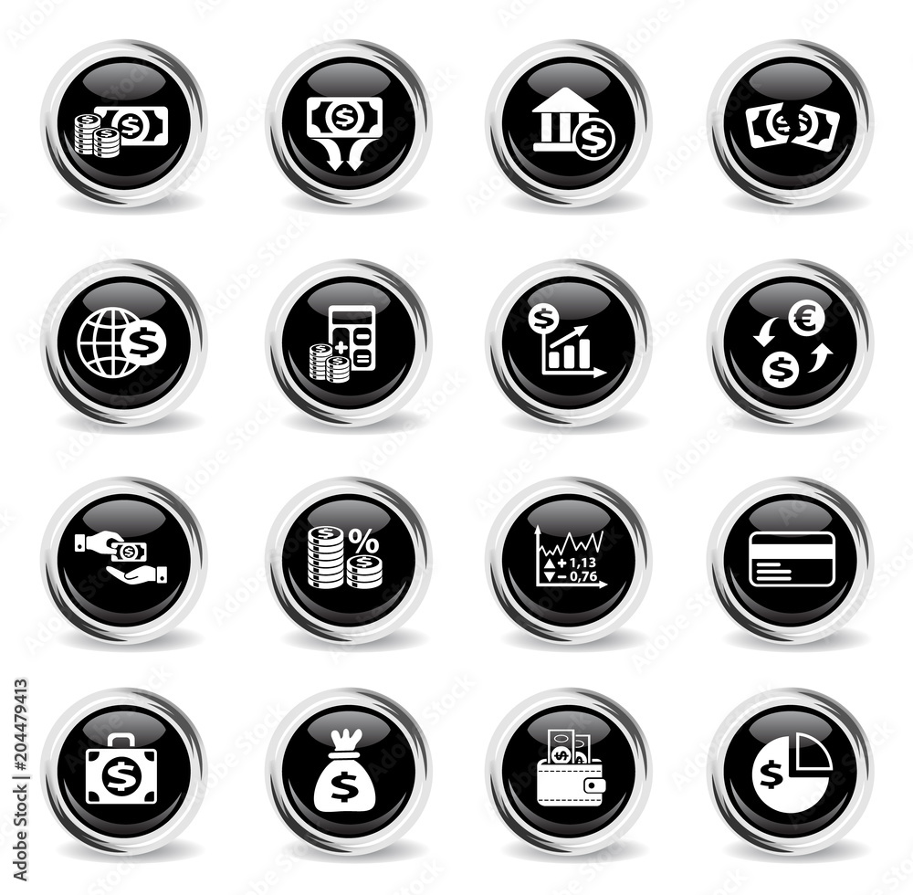 business finance icon set business finance icon set