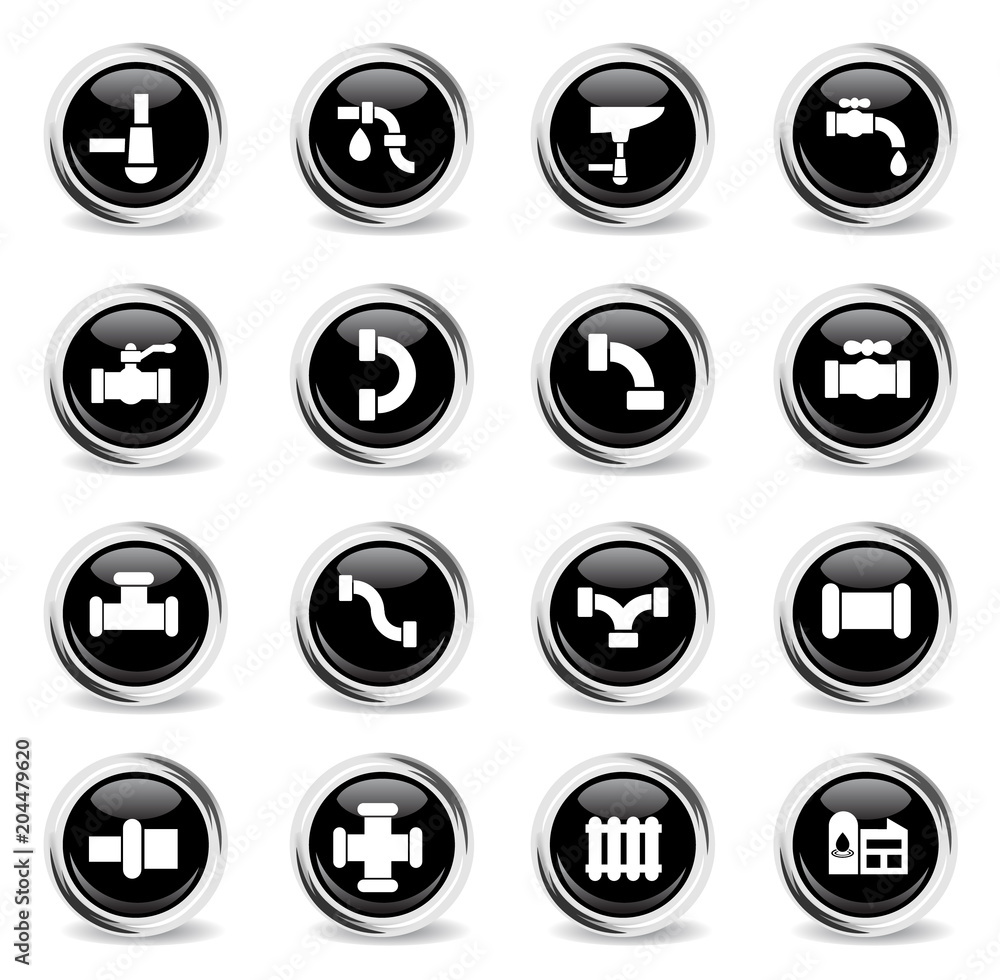 duct icon set duct icon set