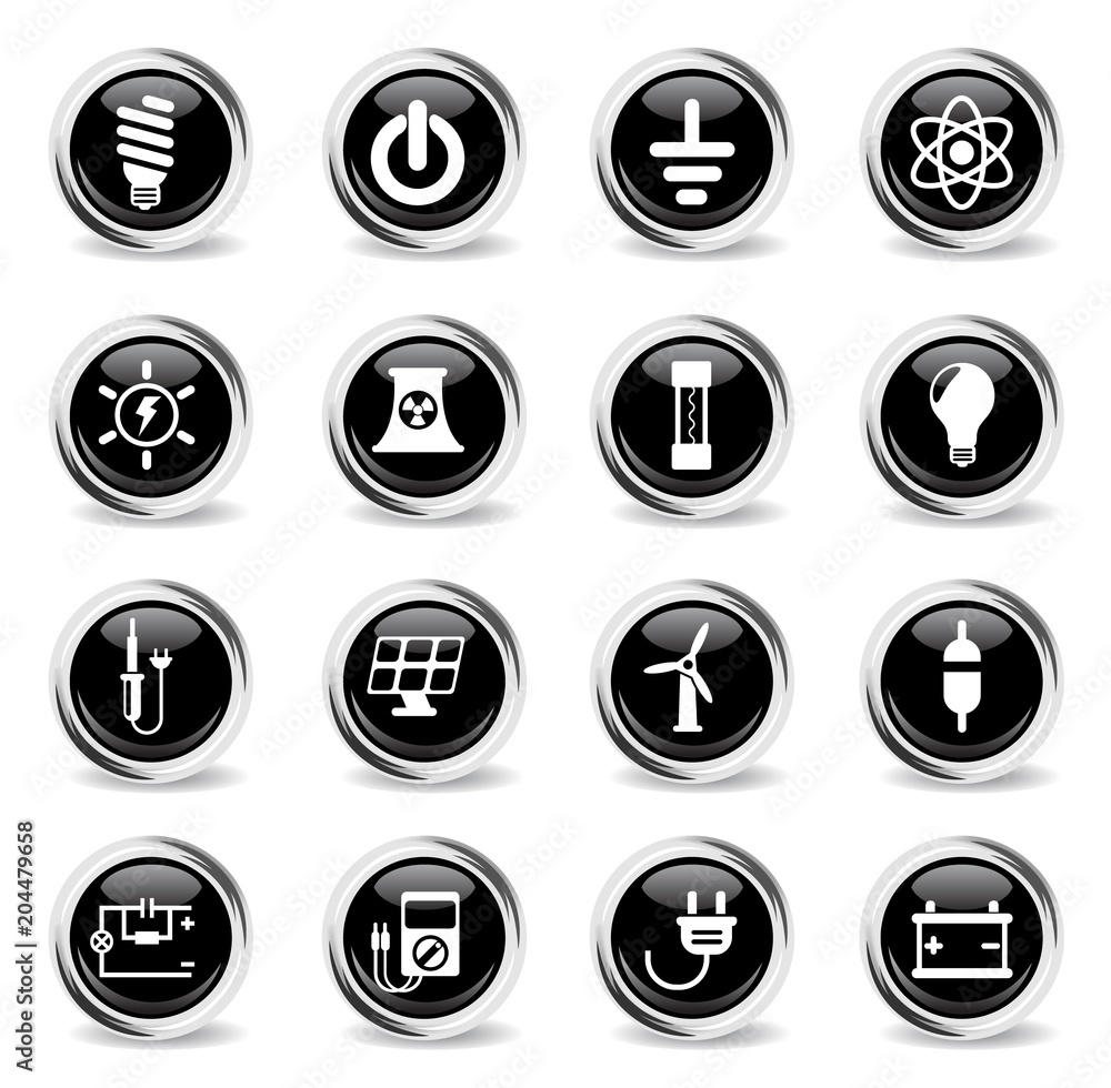 electricity icon set electricity icon set