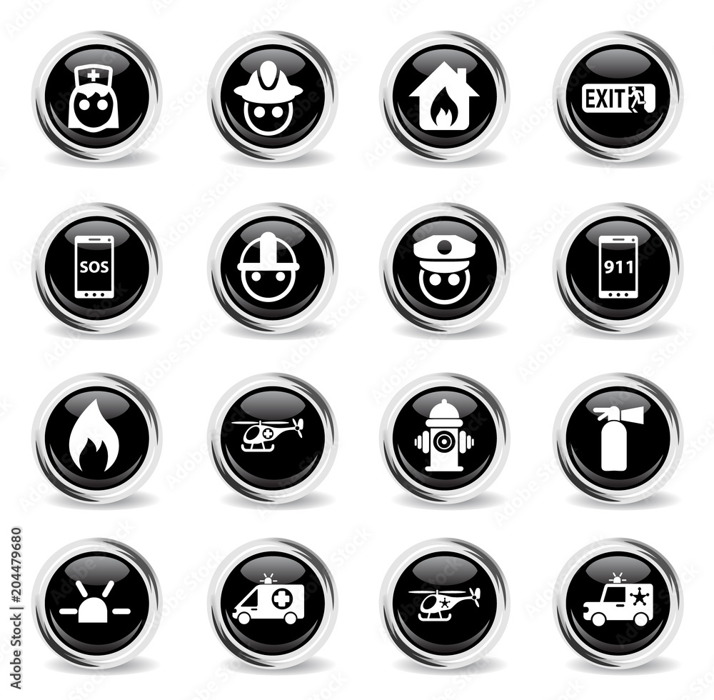 emergency icon set emergency icon set