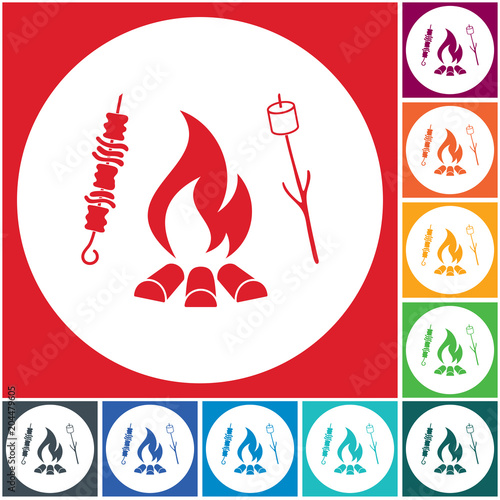 Grilled zephyr and  kebab icon