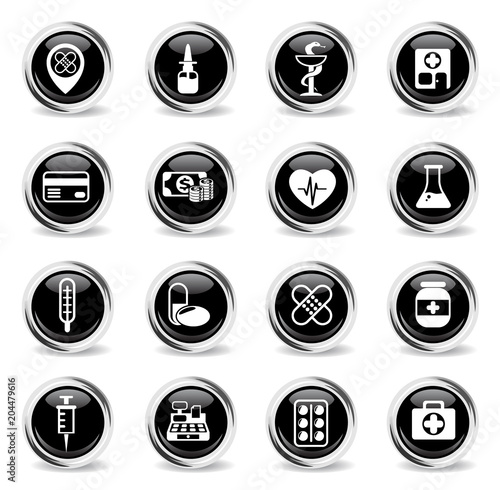 drug store icon set