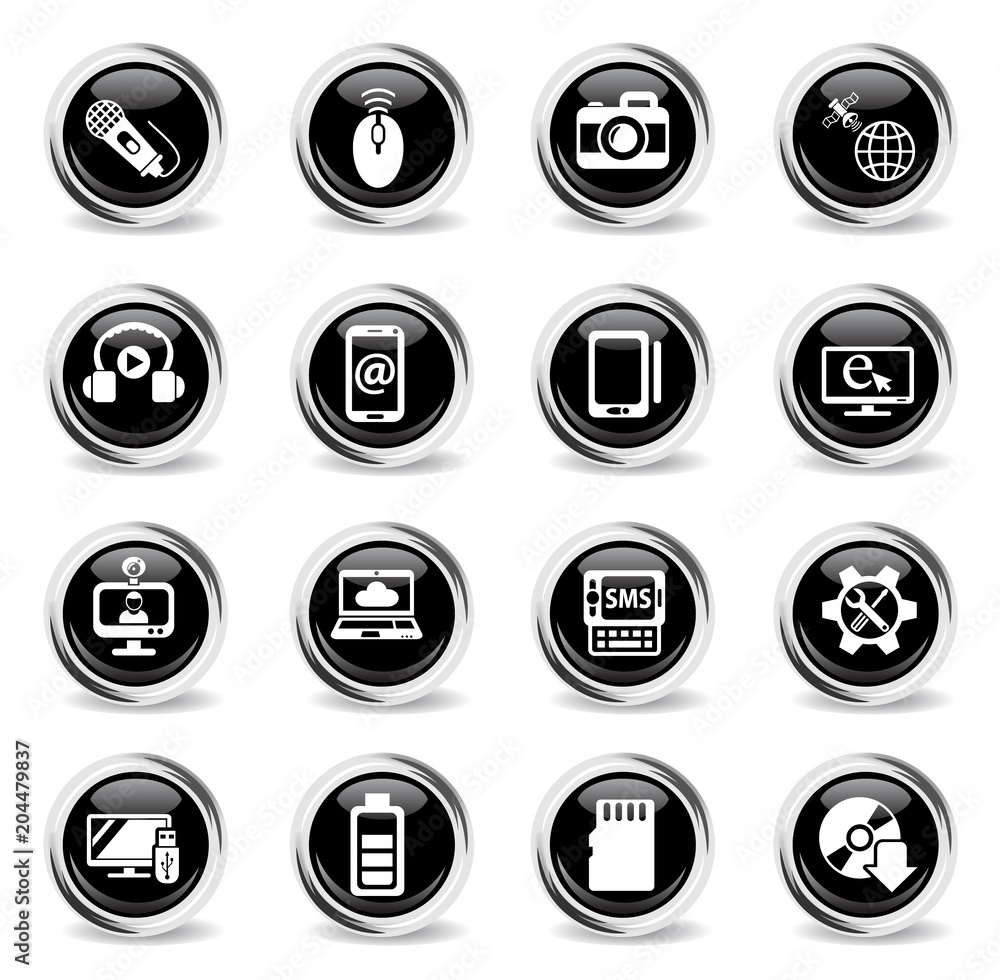 hi tech icon set hi tech icon set