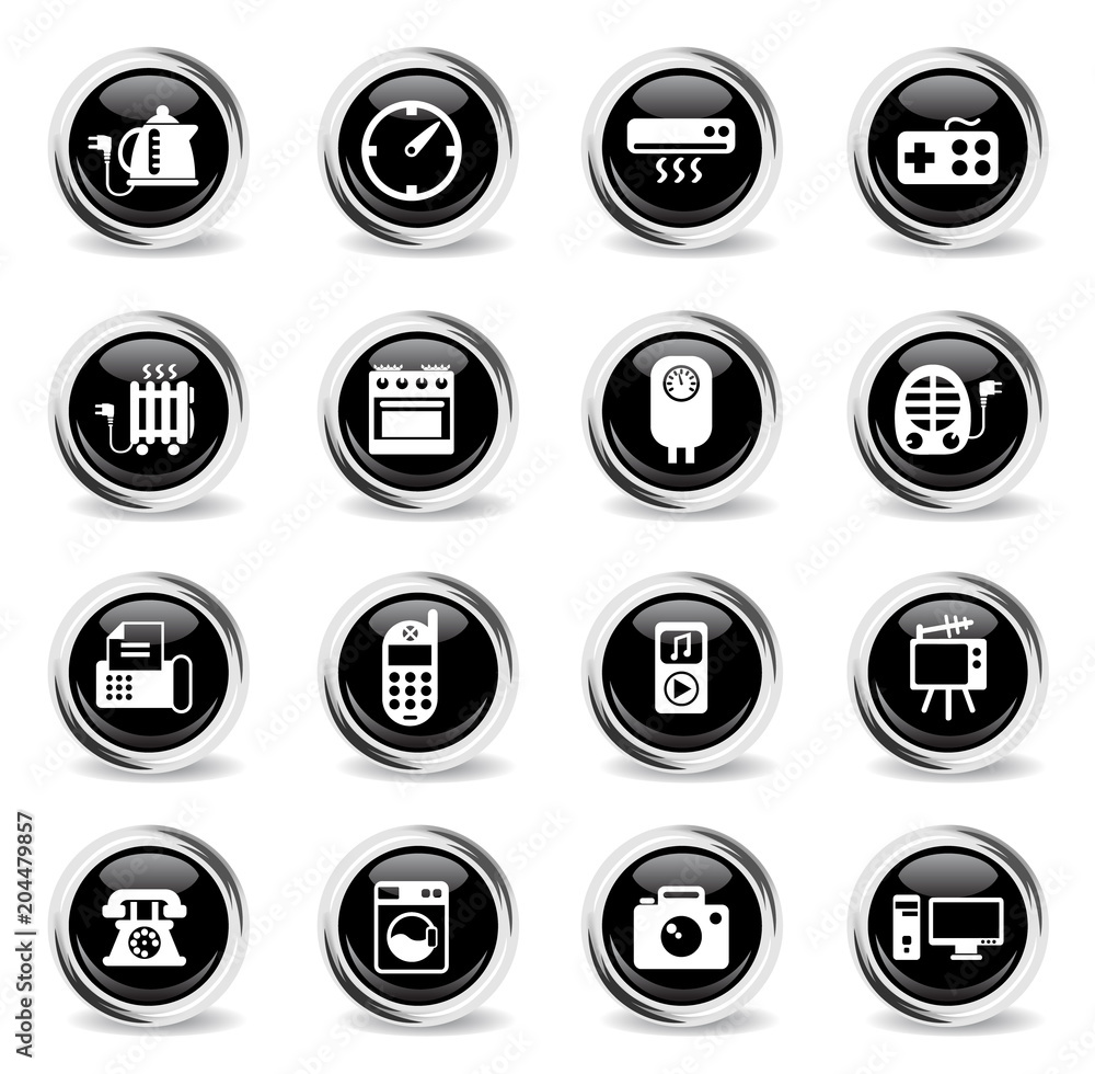 home appliances icon set home appliances icon set