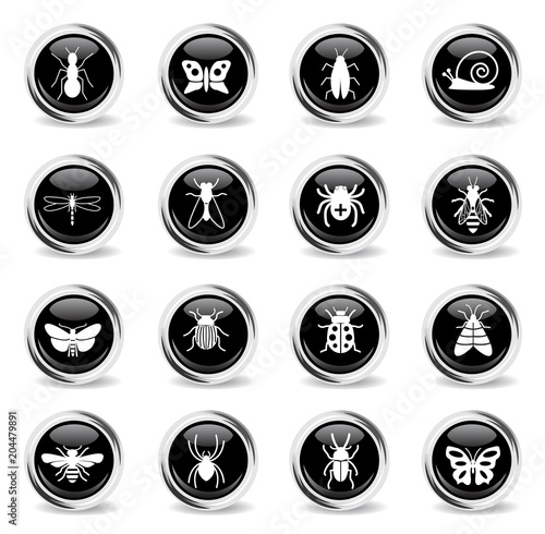 insects icon set