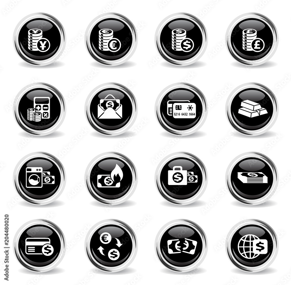 money symbols icon set money symbols icon set