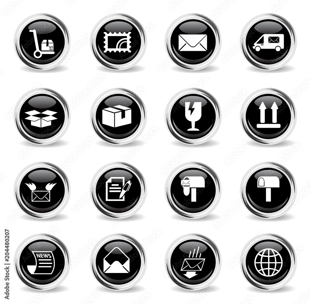 post service icon set post service icon set