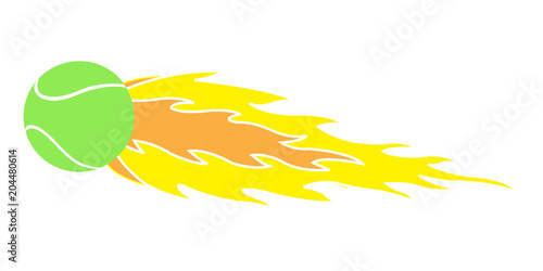 Flying tennis ball logo
