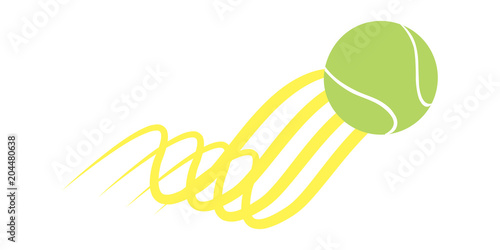 Flying tennis ball logo