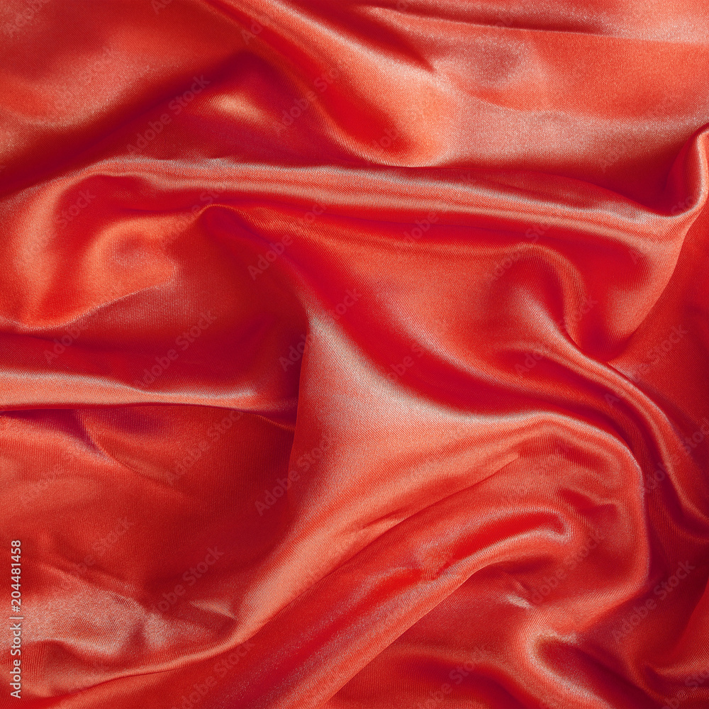 Obraz premium Red fabric silk texture for background