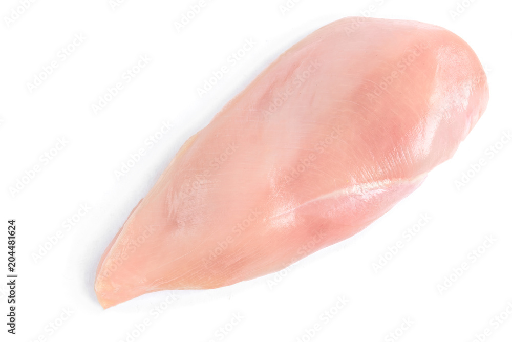 Raw chicken breast isolated on white background. Raw chicken breast isolated on white background.