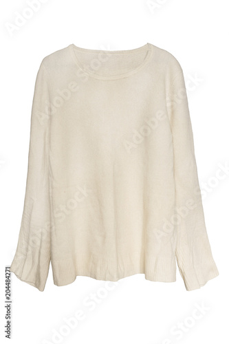 Beige sweater isolated