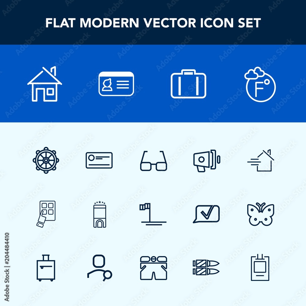 Modern, simple vector icon set with property, beach, finance, rudder, scale, fahrenheit, room, luxury, rent, airport, estate, money, eye, travel, loudspeaker, nautical, internet, mobile, helm icons Modern, simple vector icon set with property, beach, finance, rudder, scale, fahrenheit, room, luxury, rent, airport, estate, money, eye, travel, loudspeaker, nautical, internet, mobile, helm icons