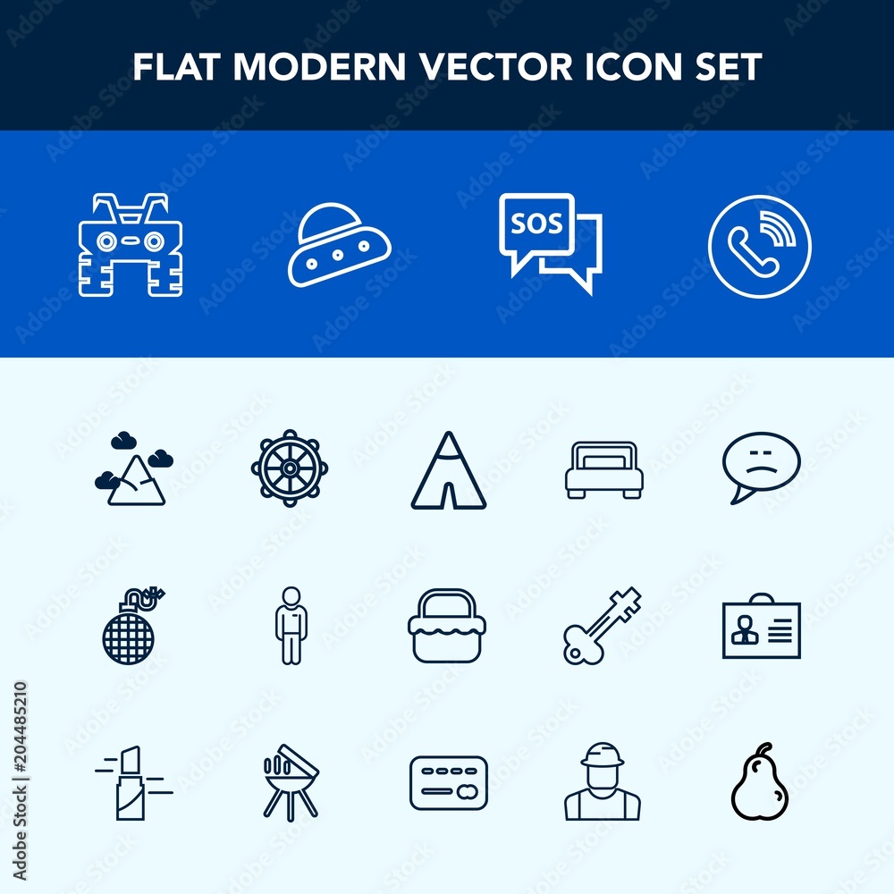 Modern, simple vector icon set with camp, extreme, help, furniture, explosion, fire, male, mountain, picnic, wheel, ring, message, quad, blue, atv, phone, circle, travel, ship, boy, bomb, tent icons Modern, simple vector icon set with camp, extreme, help, furniture, explosion, fire, male, mountain, picnic, wheel, ring, message, quad, blue, atv, phone, circle, travel, ship, boy, bomb, tent icons