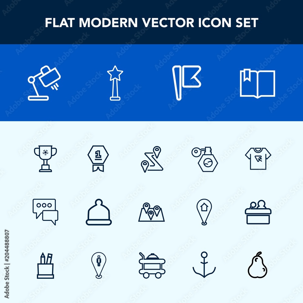 Modern, simple vector icon set with award, championship, perfume, medal, competition, nation, speech, bottle, flag, pin, location, first, message, cup, hat, open, pump, home, print, table, map icons Modern, simple vector icon set with award, championship, perfume, medal, competition, nation, speech, bottle, flag, pin, location, first, message, cup, hat, open, pump, home, print, table, map icons