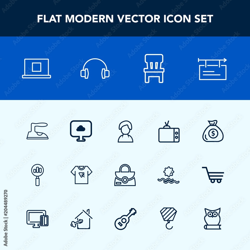 Modern, simple vector icon set with web, print, music, chair, money, blank, internet, housework, tshirt, female, typography, sign, finance, poster, object, billboard, human, iron, style, search icons Modern, simple vector icon set with web, print, music, chair, money, blank, internet, housework, tshirt, female, typography, sign, finance, poster, object, billboard, human, iron, style, search icons